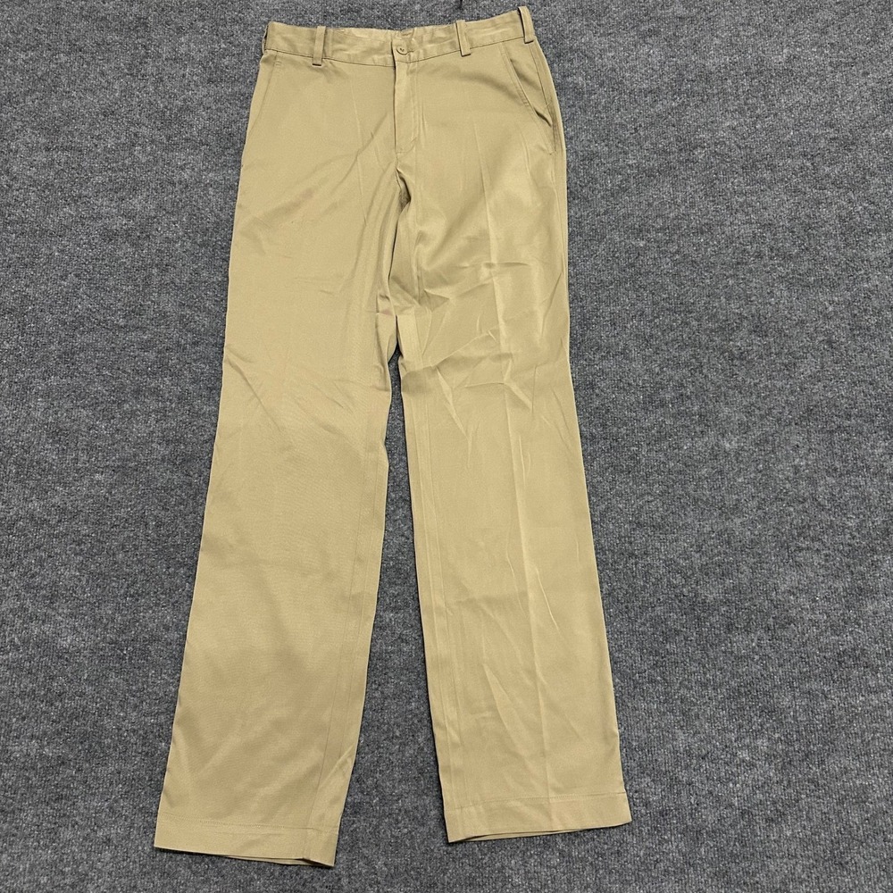 Nike Golf Pants Mens Size 28x32 Beige Dri-Fit Flat Front Performance Khaki